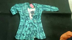 Teal Floral top