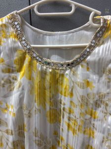 Elegant Yellow Floral sharara set