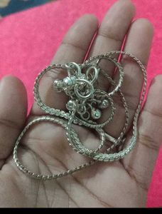 Silver Anklets with Bells