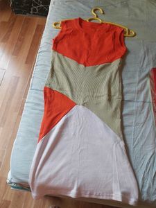Colorblock Sleeveless Maxi Dress