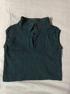 Green Sleeveless Top