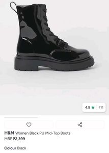Black Patent Combat Boots