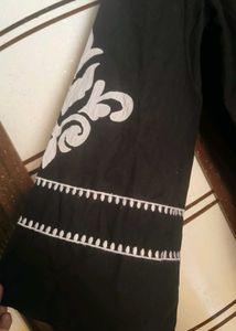 Black tunic with White Embroidery