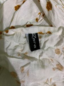 Chic White Floral Print Wrap Top