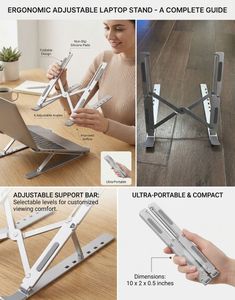 2 pc Adjustable Laptop Stand