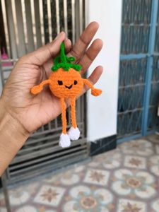 Cute Handmade Crochet Orange Keychain 🍊 | 2 piece