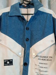 Unique Color Block Denim Jacket