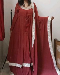 Maroon Kurta Set with Dupatta