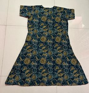 Circle Print A-Line Dress