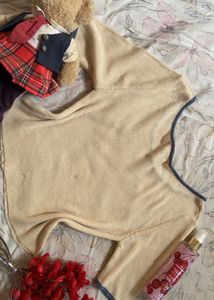 korean beige top