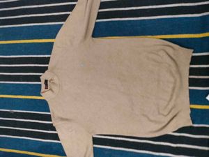 Beige Knit Pullover M Size