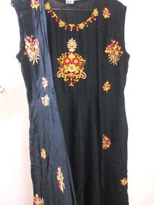 Black Colour Anarkali Kurti
