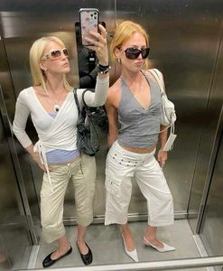 ⊹₊ ⋆ y2k cargo capri pants ⋆ ₊⊹
