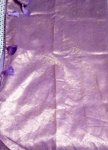 Elegant Lavender Saree with Tassels