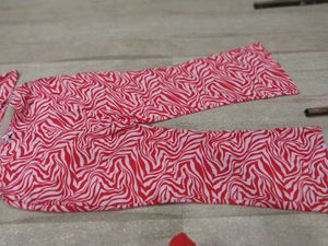 Stylish Red Zebra Print Co-ord Set