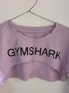 Gymshark Lavender Long Sleeve Crop Top