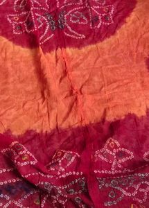odhna Red Bandhani pure cotton
