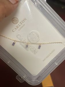 Carlton London Gold Plated CZ Charm Bracelet