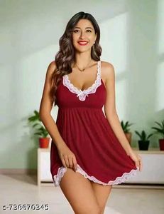 Elegant Maroon Nightgown