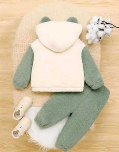 Cute Panda Fleece Hoodie &amp; Pants Set