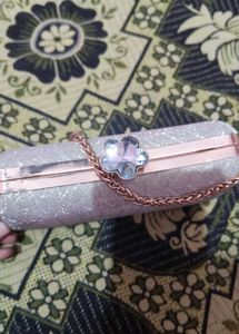Sparkly Clutch with Chain Strap