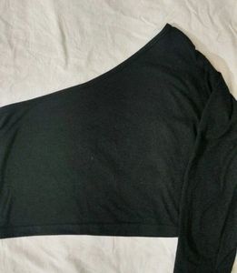 Black One Shoulder Top