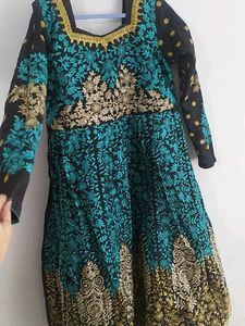 OfferAnarkali Multi Colour Full Embroidered