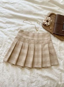 korean y2k nude pleated skirt