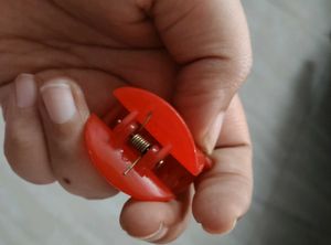 Glossy Red Mini Hair Claw Clip for Girls &amp; Women