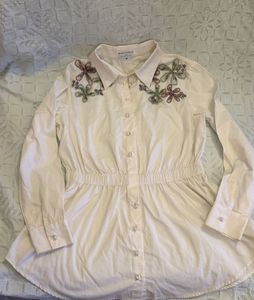 Chic Embellished Button-Up Tunic