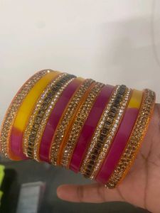 Designer Kundan &amp; Stone Bangles Set rajputi