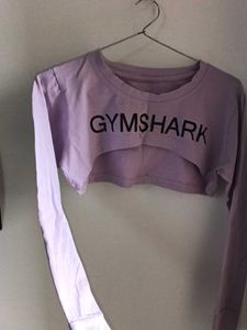 Gymshark Lavender Long Sleeve Crop Top