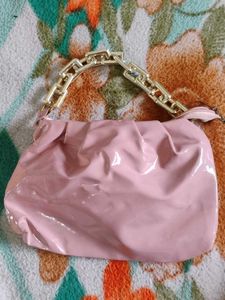 Pink Chain mini Handle Bag