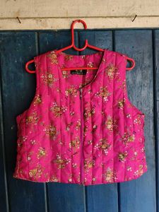Quilted Floral Vest