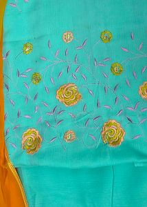 Embroidered Kurta Set - Unstitched