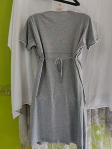 Grey Cocoon T-Shirt Dress