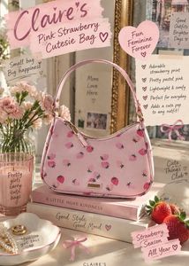 Claire's Pink Strawberry Shoulder Bag (never used)