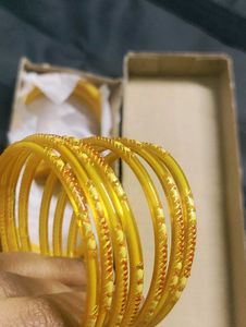 Glass Bangles- Yellow and Red