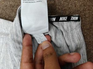 Nike Men's Grey Striped T-Shirt