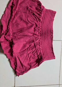 Hot Pink Mini Shorts - Smocked Waist