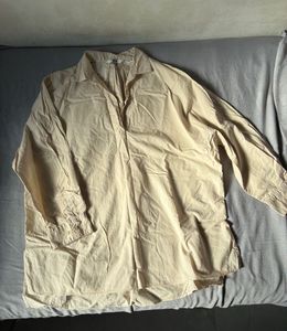 Light Beige Collared Tunic Top