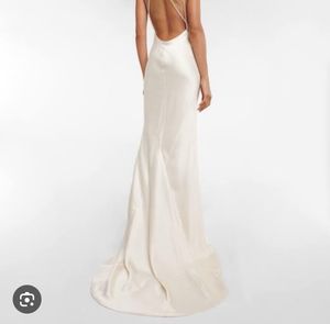 Fishtail Slit Padded Pink Evening Soft Gown