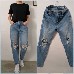 Distressed Mom Jeans
