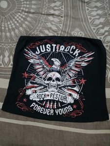 Rock Festival Graphic Print Top
