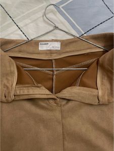 Tan Faux Suede Mini Skirt