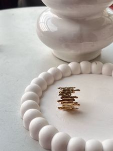 Statement Gold-Tone Drip Ring