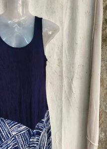 Navy Blue Print Dress