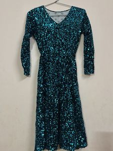 Sequinned Bodycon Dress, Fishtail Shape