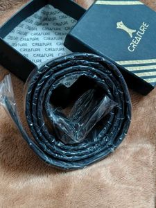BRANDED Men's Formal Black Leather Belt
