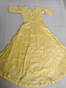 Vibrant Yellow Anarkali Gown